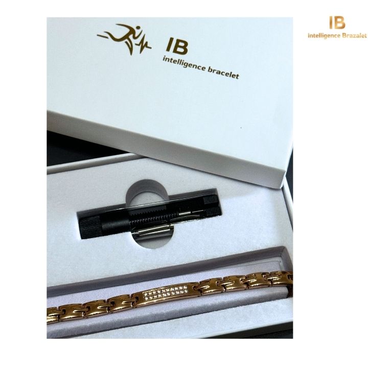 Pulsera IB dorada Magnética para Mujer