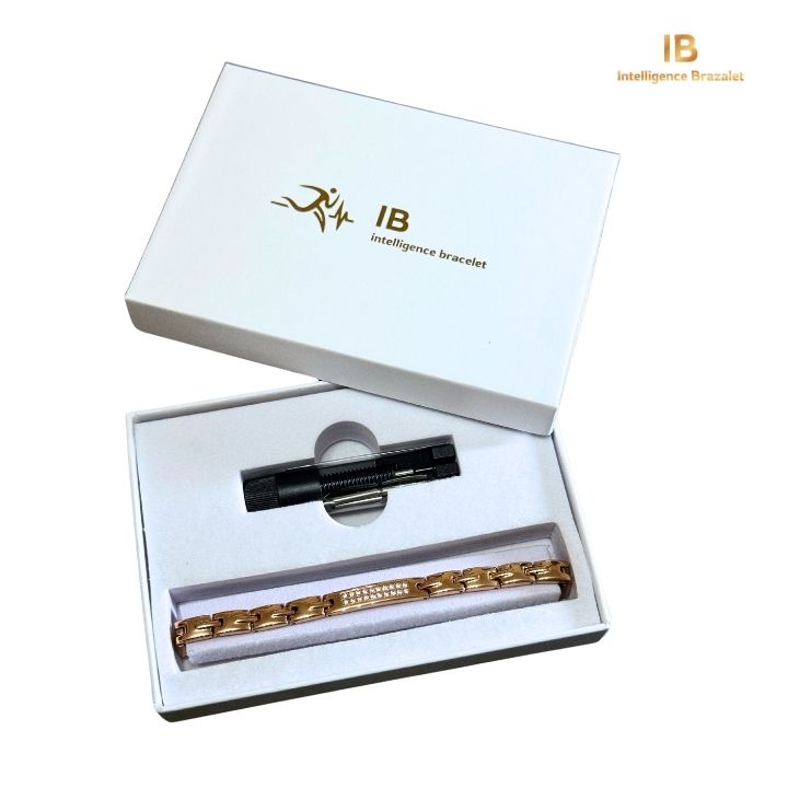 Pulsera IB dorada Magnética para Mujer