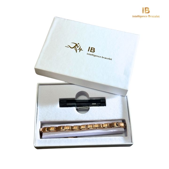 Pulsera IB magnética unisex ajustable rosa.