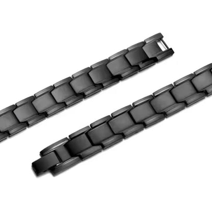 Pulsera magnética negra IB ajustable para hombres