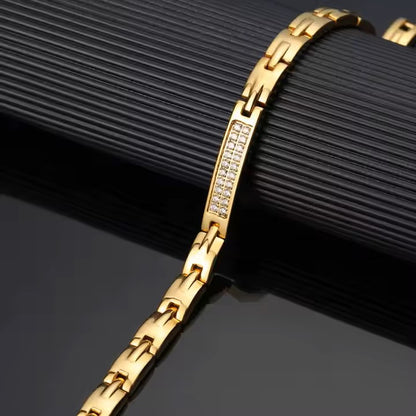 Pulsera IB dorada Magnética para Mujer