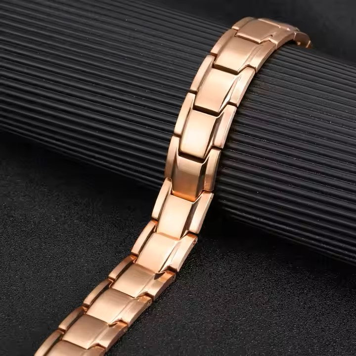 Pulsera IB magnética unisex ajustable rosa.